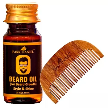 Park Daniel Beard Oil + Wooden Beard Comb (Oil 30ml + Comb 1Pcs) (1Pack)