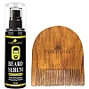 Park Daniel Beard Serum + Wooden U Shape Beard Comb (Serum 60ml + Comb 1Pcs) (1Pack)