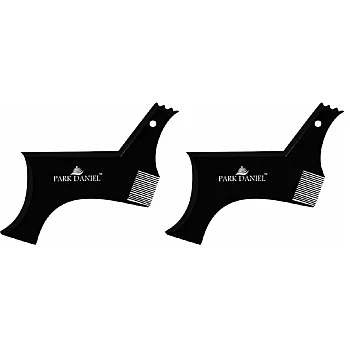 Park Daniel Boomerang Beard Line Beard Shaper Comb (1pcs, Pack of 2)