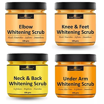 Park Daniel Elbow, Knee Feet, Neck Back And Underarms Whitening Scrub Combo (Each 100g) (1Pack)
