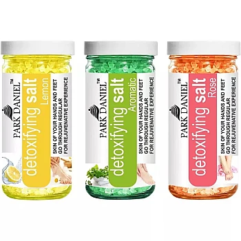 Park Daniel Lemon, Aromatic & Rose Bath Salt Combo (Each 200g) (1Pack)