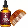 Park Daniel Red Onion Beard Growth Oil + Wooden Beard Comb (Oil 30ml + Comb 1Pcs) (1Pack)