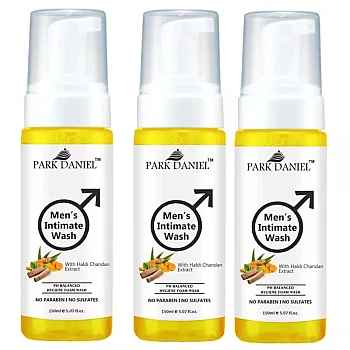 Park Daniel Men'S Intimate Wash With Haldi Chandan Extract (150ml, Pack of 3)