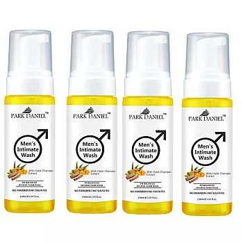 Park Daniel Men'S Intimate Wash With Haldi Chandan Extract (150ml, Pack of 4)