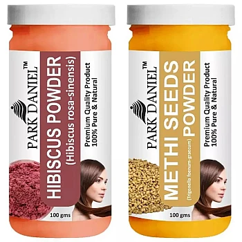 Park Daniel Hibiscus Powder + Methi Seeds Powder (Each 100g) (1Pack)