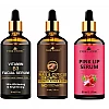 Park Daniel Vitamin B3 Facial Serum + 100% Natural Nail & Cuticle Growth Oil + Pink Lip Serum Combo (30ml Each) (1Pack)