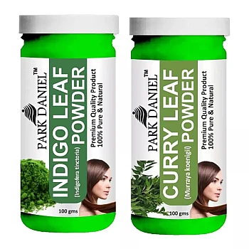 Park Daniel Indigo Powder + Curry Leaf Powder (Each 100g) (1Pack)