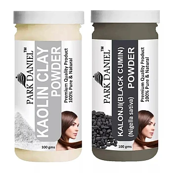 Park Daniel Kaolin Clay Powder + Kalonji Powder (Each 100g) (1Pack)
