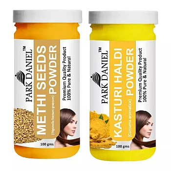 Park Daniel Methi Seeds Powder + Kasturi Haldi (Each 100g) (1Pack)