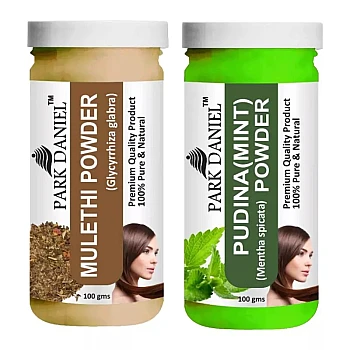 Park Daniel Mulethi Powder + Pudina Powder (Each 100g) (1Pack)