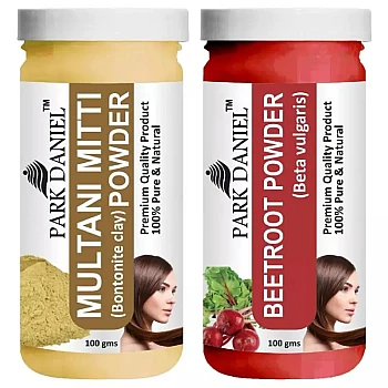 Park Daniel Multani Mitti Powder + Beetroot Powder (Each 100g) (1Pack)