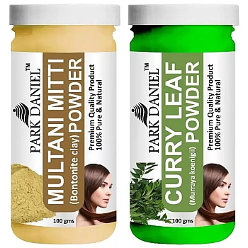 Park Daniel Multani Mitti Powder + Curry Leaf Powder (Each 100g) (1Pack)