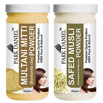 Park Daniel Multani Mitti Powder + Safed Musli Powder (Each 100g) (1Pack)