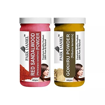 Park Daniel Red Sandalwood + Gokhru Powder Combo (100g Each) (1Pack)