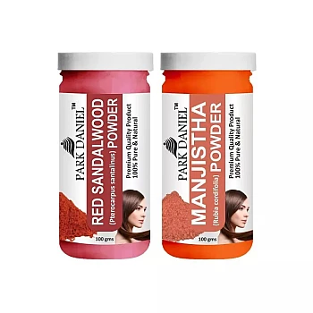 Park Daniel Red Sandalwood + Manjistha Leaf Powder Combo (100g Each) (1Pack)