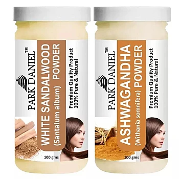 Park Daniel White Sandalwood + Ashwagandha Powder Combo (100g Each) (1Pack)