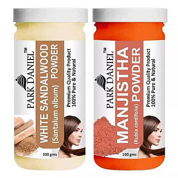 Park Daniel White Sandalwood + Manjistha Leaf Powder Combo (100g Each) (1Pack)
