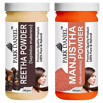 Park Daniel Reetha + Manjistha Leaf Powder Combo (100g Each) (1Pack)