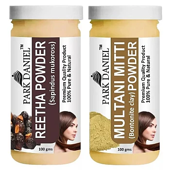 Park Daniel Reetha + Multani Mitti Powder Combo (100g Each) (1Pack)