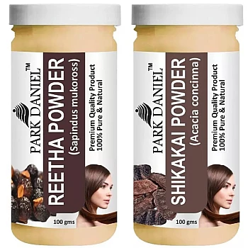 Park Daniel Reetha + Shikakai Powder Combo (100g Each) (1Pack)