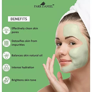 Park Daniel Green Mask Kiwi Extract For Face (50g, Pack of 2)