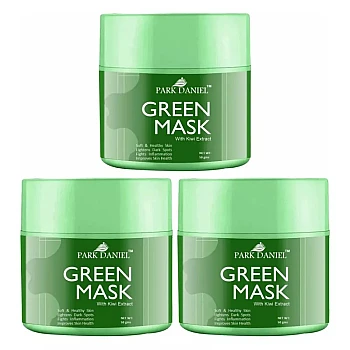 Park Daniel Green Mask Kiwi Extract For Face (50g, Pack of 3)