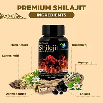 Vedapure Veda Shilajit Vigor & Vitality Capsules (60caps)