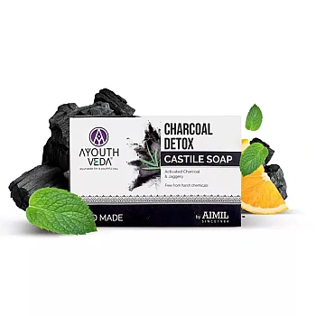 Ayouthveda Charcoal Detox Castile Soap (100g)