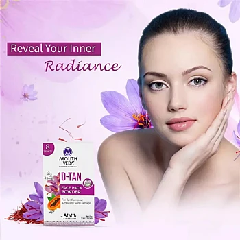 Ayouthveda D-Tan Face Pack Powder (8 Sachet Each 10g) (80g)