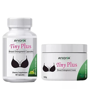 Ayudiva Herbals Tiny Plus Capsules + Tiny Plus Cream (60cap + 50g Cream) (1Pack)