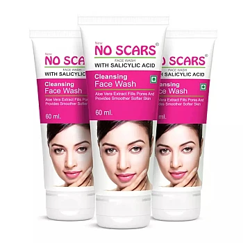 No Scar Aloevera Face Wash (60ml, Pack of 3)