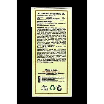 Khadi Pure Herbal Rosemary Essential Oil (15ml)