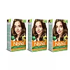 Nisha Creme Hair Color 5.0 Light Brown (Developer 60ml + Colorant Tube 60gm + Conditioner 6ml + Glove) (1Pack, Pack of 3)