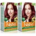 Nisha Creme Hair Color 3.16 Burgundy (Developer 60ml + Colorant Tube 60gm + Conditioner 6ml + Glove) (1Pack, Pack of 2)