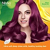 Nisha Creme Hair Color Wine Burgundy (Developer 60ml + Colorant Tube 60gm + Conditioner 6ml + Glove) (1Pack, Pack of 2)