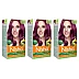 Nisha Creme Hair Color Wine Burgundy (Developer 60ml + Colorant Tube 60gm + Conditioner 6ml + Glove) (1Pack, Pack of 3)