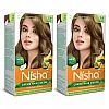 Nisha Creme Hair Color 7.0 Dark Blonde (Developer 60ml + Colorant Tube 60gm + Conditioner 6ml + Glove) (1Pack, Pack of 2)