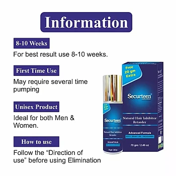 Securteen Natural Hair Inhibitor Retarder (70g)