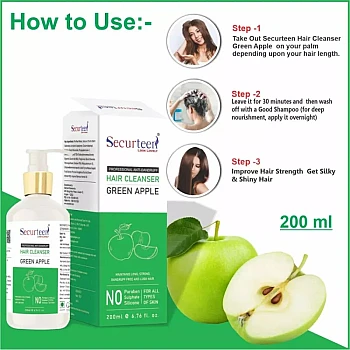 Securteen Green Apple Hair Cleaanser (200ml)