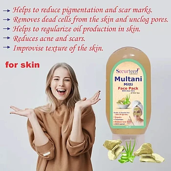 Securteen Multani Mitti Aloevera Face Pack (120ml)