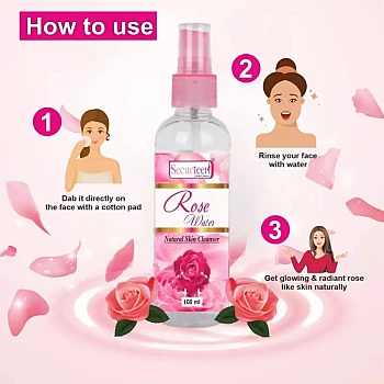 Securteen Rose Water Glow Face Cleanse (100ml)