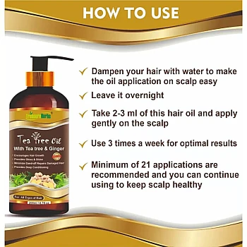 TreasureHerbs Tea Tree Hair Oil (200ml)