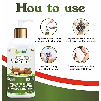 TreasureHerbs Moroccan Argan Oil Hair Shampoo (200ml)