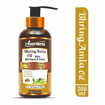 TreasureHerbs Bhring Amla Hair Oil (200ml)