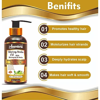 TreasureHerbs Bhring Amla Hair Oil (200ml)
