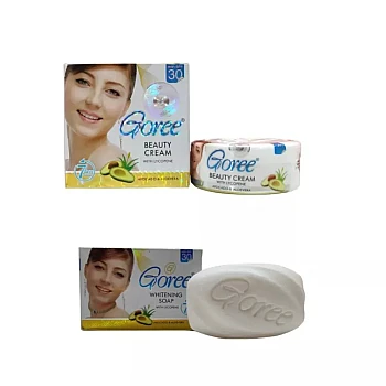 Goree Beauty Cream + Whitening Soap (Cream 30g + Soap 100g) (1Pack)