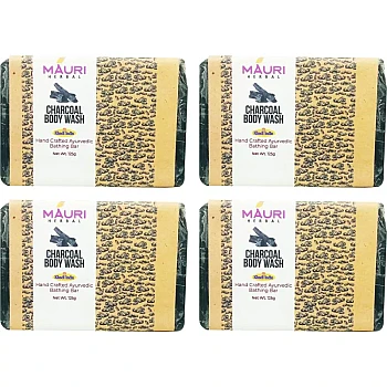 Khadi Mauri Charcoal Body Wash Soap (125g, Pack of 4)