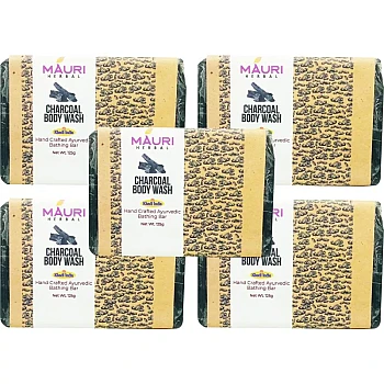 Khadi Mauri Charcoal Body Wash Soap (125g, Pack of 5)