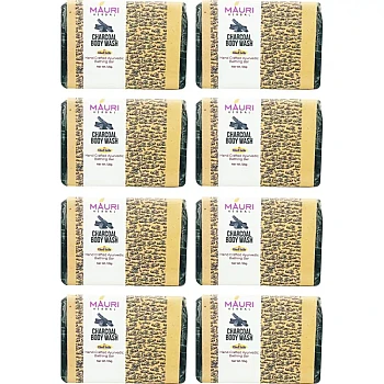 Khadi Mauri Charcoal Body Wash Soap (125g, Pack of 8)