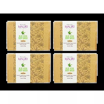 Khadi Mauri Aloevera Body Wash Soap (125g, Pack of 4)